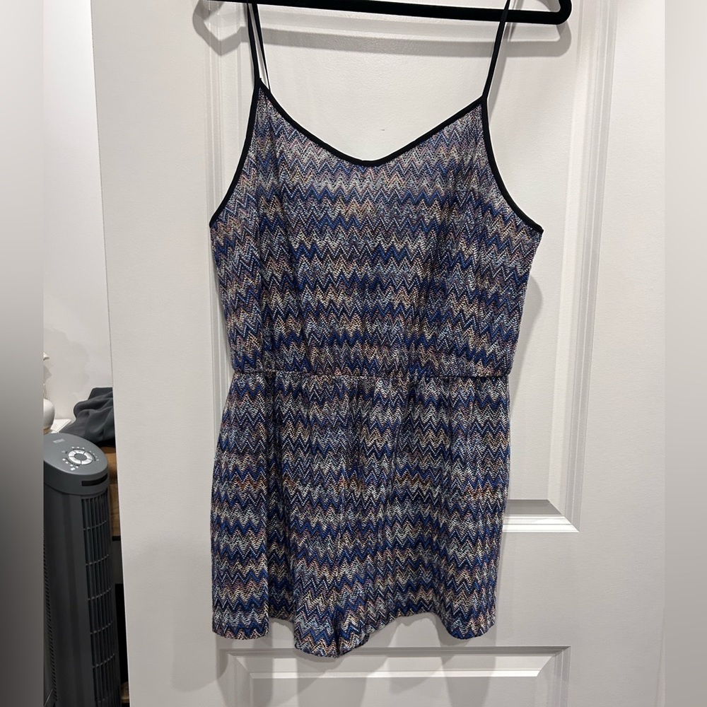 TOPSHOP - bathing suit cover up/romper - Missoni Style - Size Large